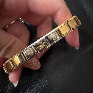 Celestial Love Gold-Tone Italian Charm Bracelet